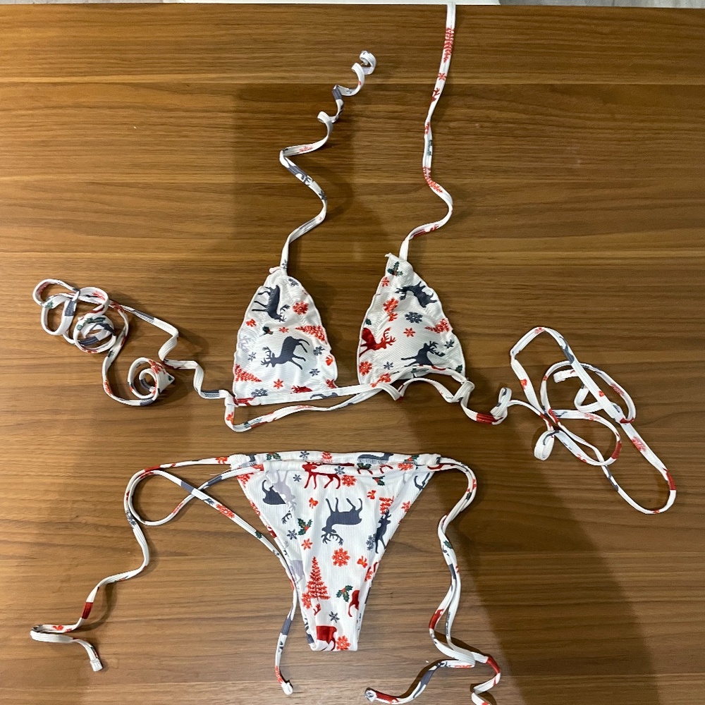 Zaful Bikini with Christmas Theme Pattens